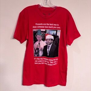 NWT Ripple Junction Red Holiday Graphic Tee NWT SZ M The Office